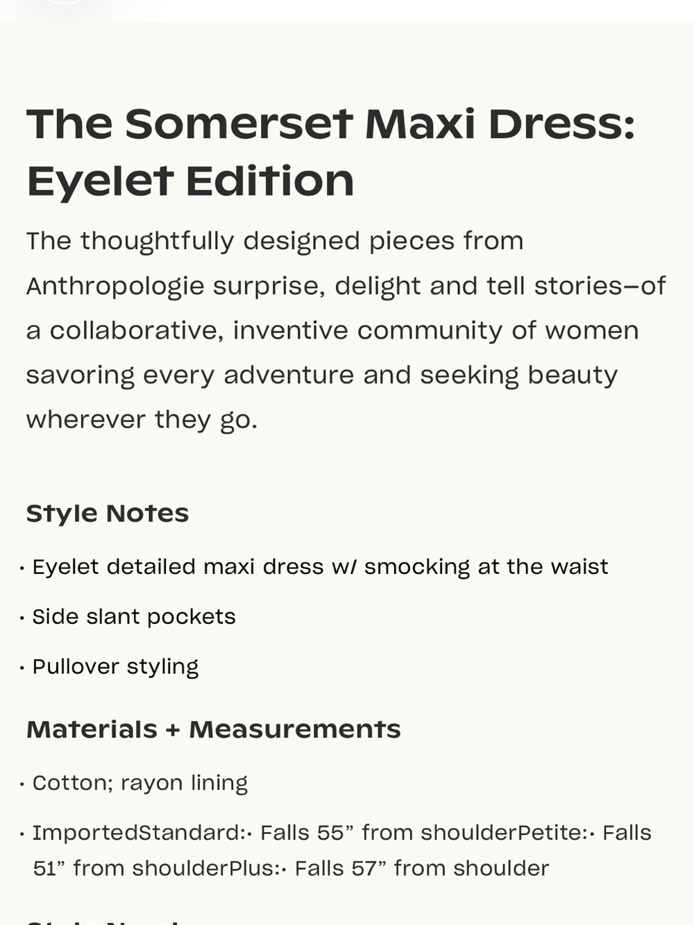 Somerset Maxi Dress Eyelet -S - Picture 5 of 13